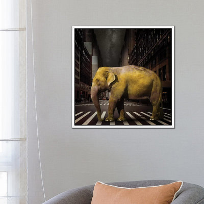 Elephant in NYC 1 Piece Wall Art on Canvas