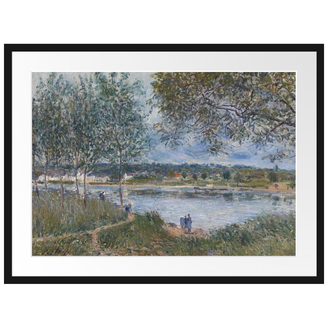 Gerahmter Kunstdruck By Way of the Old Ferry von Alfred Sisley