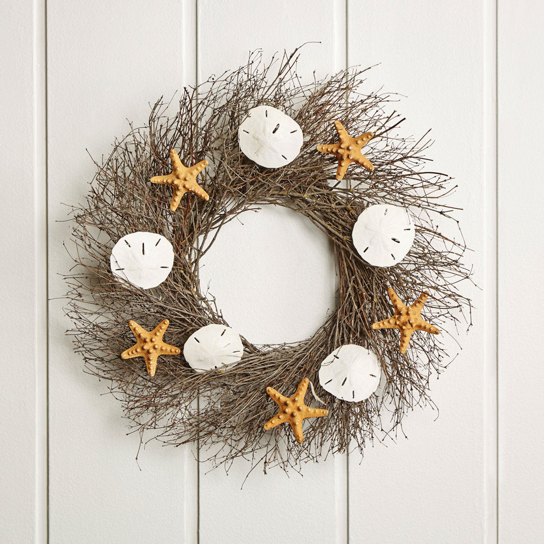 Handcrafted Dried Mixed Assortment 22'' Wreath Highland Dunes