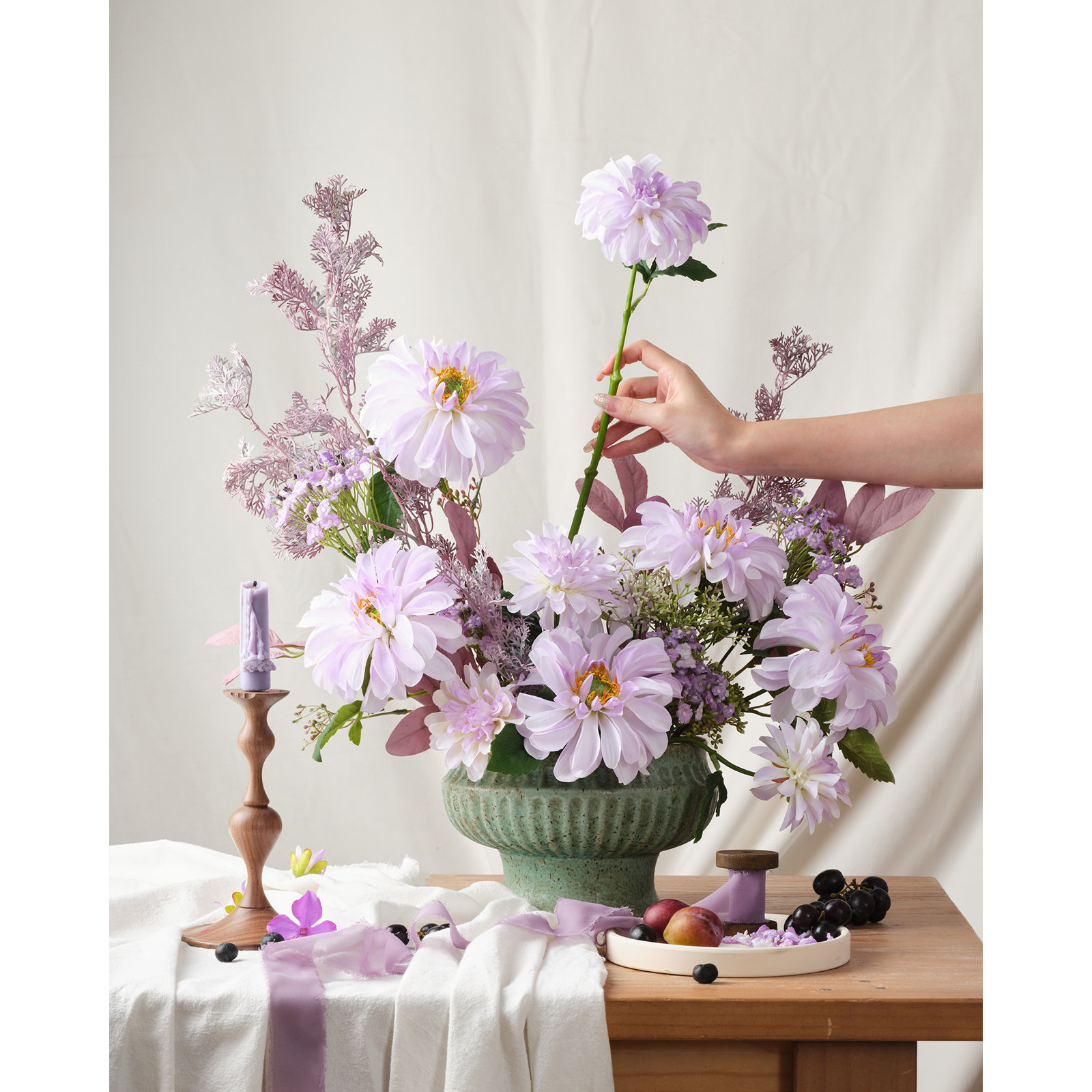 Dahlia Floral Stems, Purple