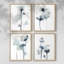 «UK CH Midnight Blossoms I», ensemble de 4 reproductions encadrées-874290116-874290139