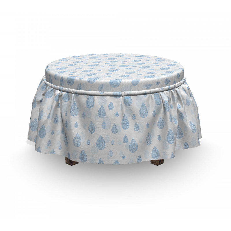 Housse pour repose-pieds grille raindrops