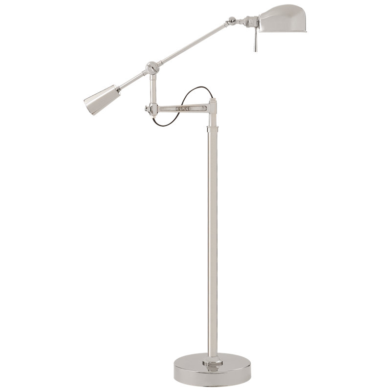 Boom Task Floor Lamp, Polished Nickel