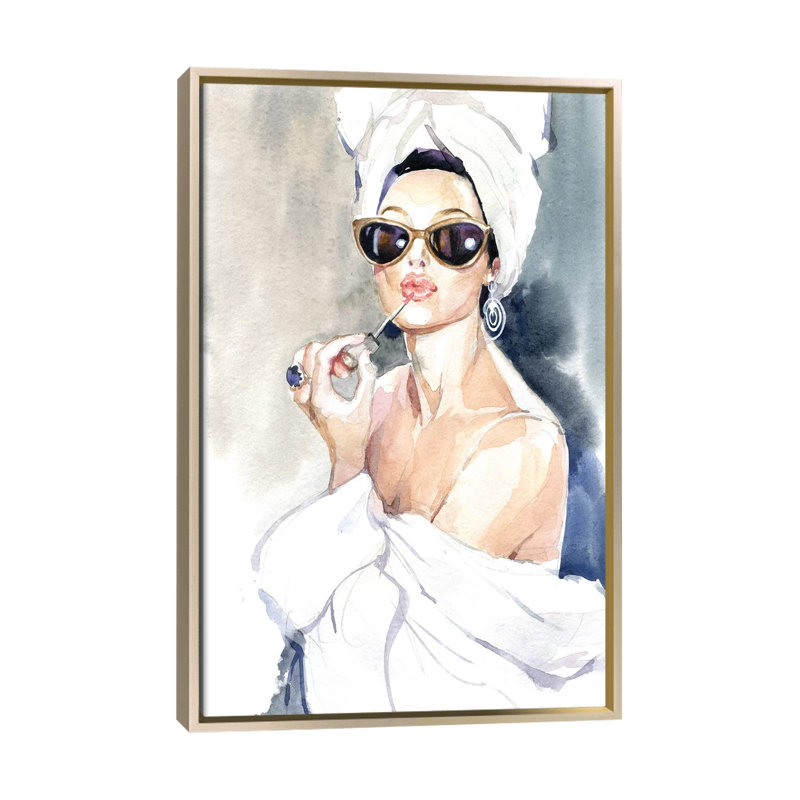 «Avant le miroir», impression de Marina Ignatova, Toile encadrée champagne, H 60 po x l 40 po x P 1,5 po