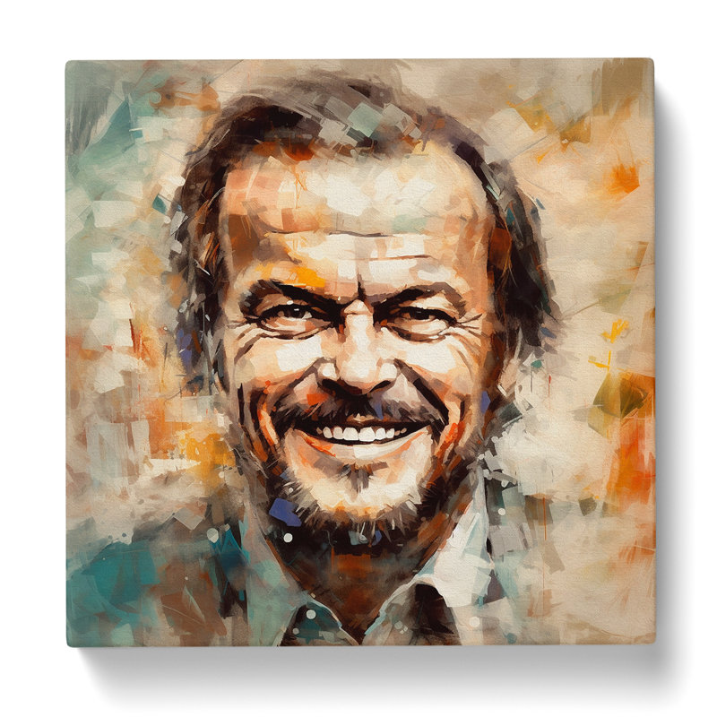 Jack Nicholson Impressionism - Wrapped Canvas