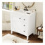 Meuble-lavabo moderne de 30 po avec lavabo en céramique, 3 tiroirs, meuble de rangement moderne en bois massif, idéal pour la maison-473659764