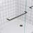 Premium Frameless Double Sliding Shower & Tub Doors, Tempered Glass Matte Black, Modern Style