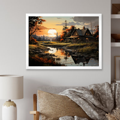 Country Charm Evening Glow, reproduction d'art sur toile
