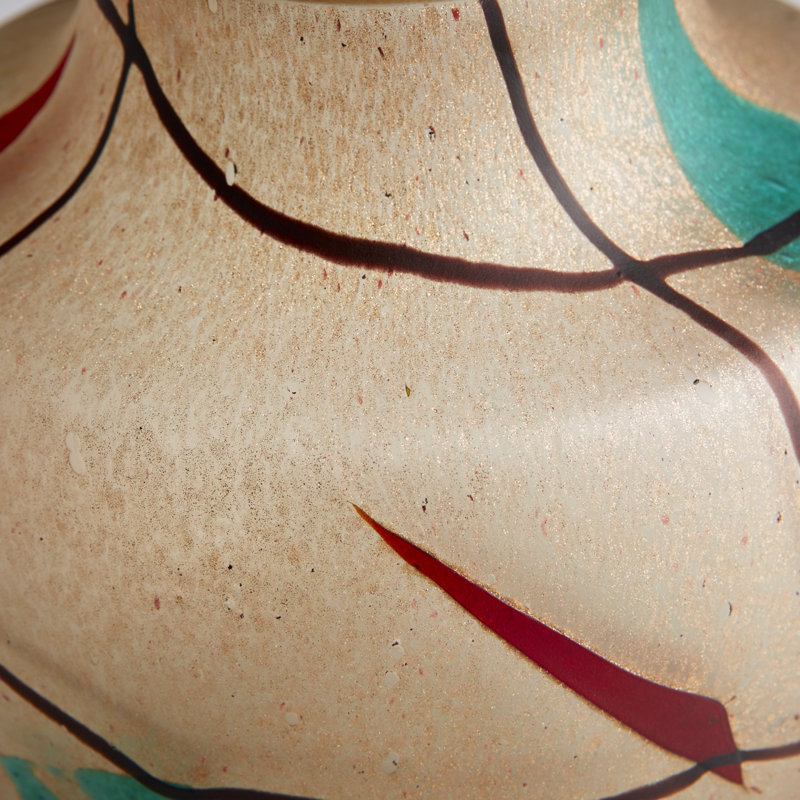 Cuzco Handmade Glass Table Vase, 8.5" H x 8" W x 8" D