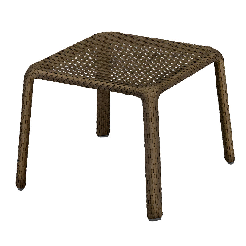 Seashell Outdoor Square Side Table, Bronze