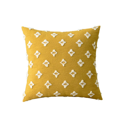 (Covers With Inserts) Set of 2 Cotton Geometric Square Throw Pillows 