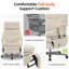 Chaise de bureau en velours avec repose-pieds rétractable, chaise de travail pivotante et réglable-1576203720