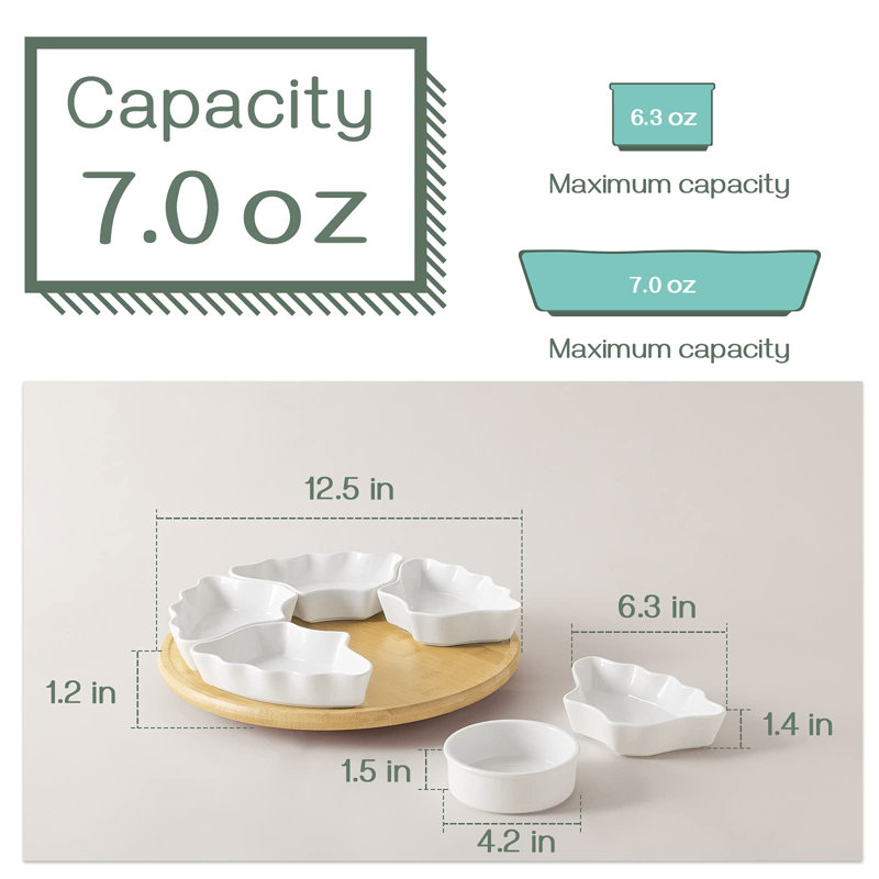 360° Rotatable Serving Tray and Platters