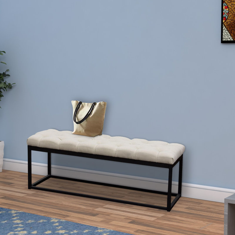 Banc de salle à manger Îleen, 19" H x 48" lx 16" p, Beige