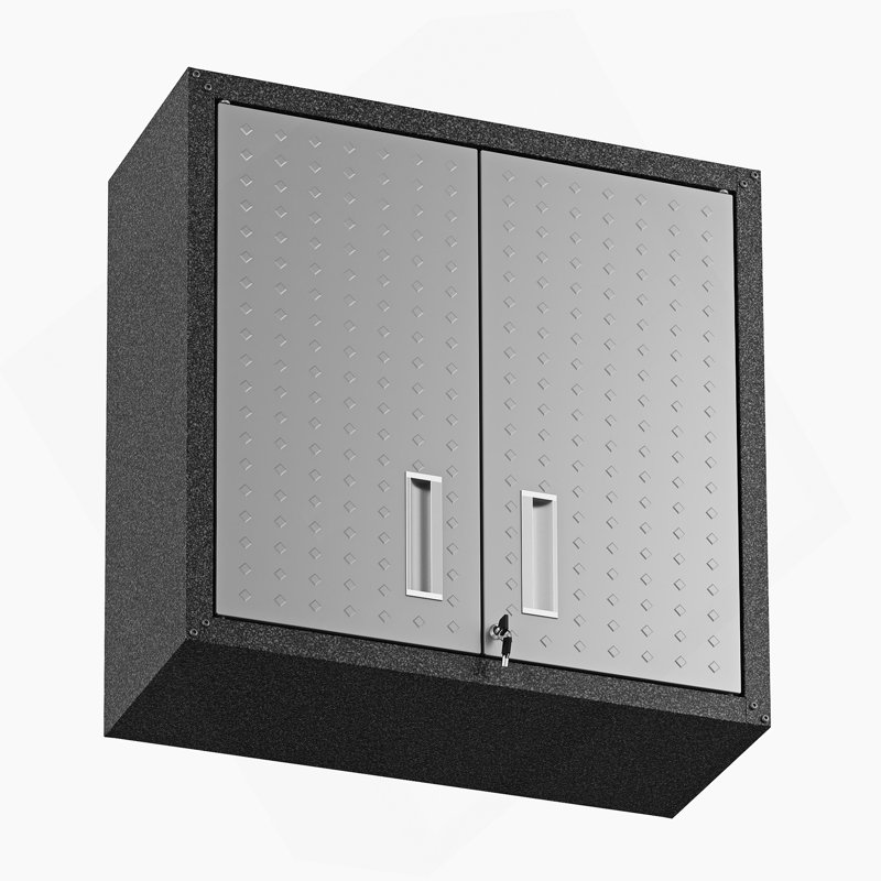 Armoire décorative, armoire de garage avec 2 portes et 1 tablette réglable