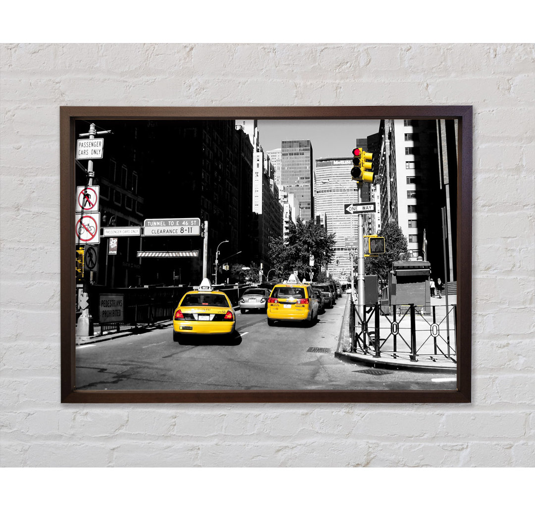 New York City Taxi Cab - Einzelbildrahmen Kunstdrucke auf Leinwand