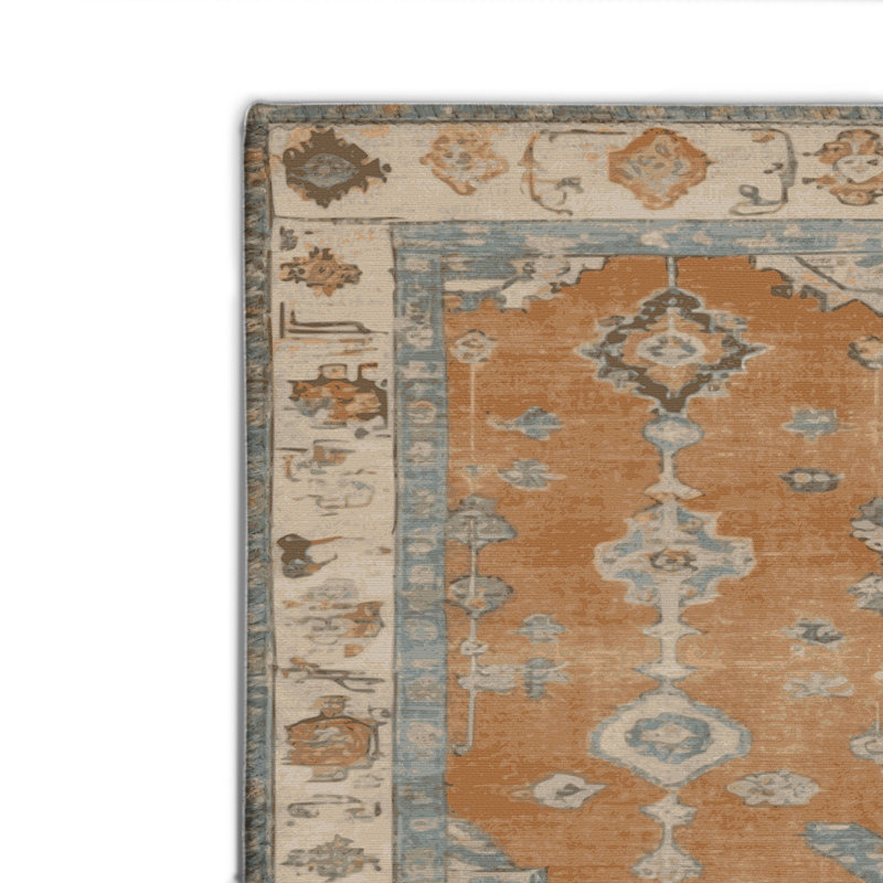 Tapis intérieur et extérieur brun Overdyed, Rectangulaire 2 pi x 3 pi