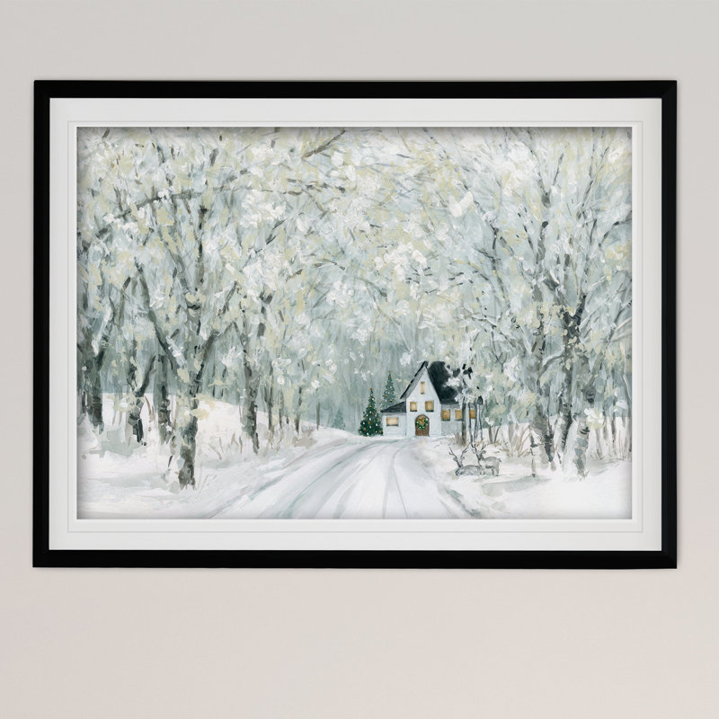 " Christmas Lane ", Black, 26" H x 36" W x 1.5" D