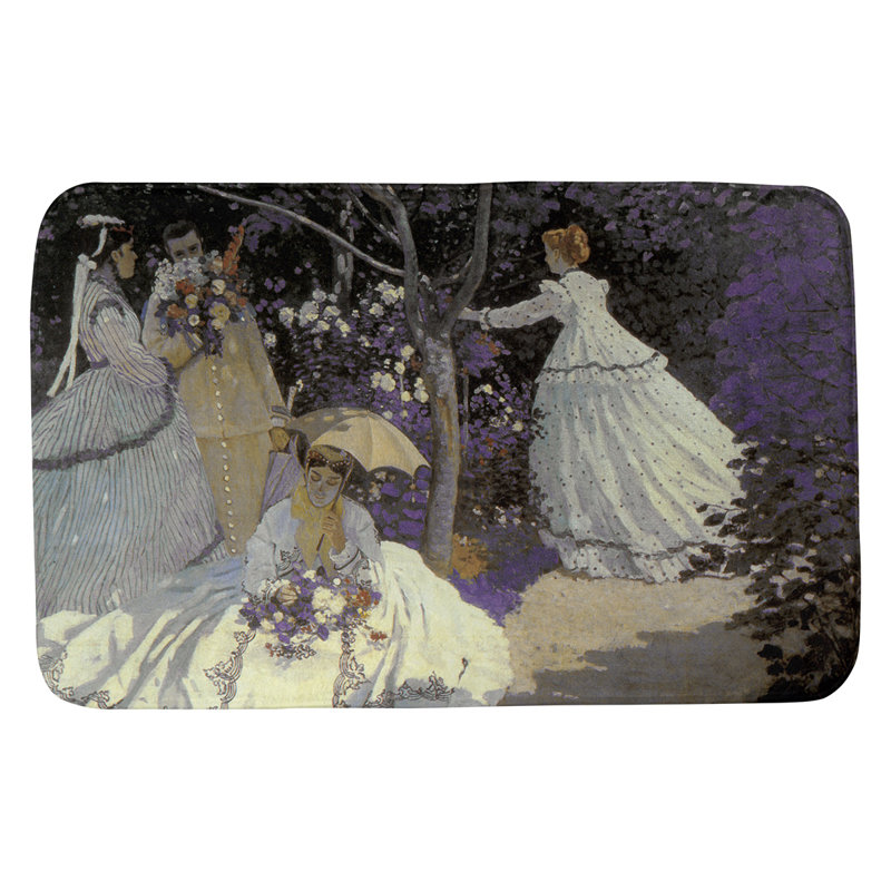 Mane Memory Foam Non-Slip Bath Rug, 21" W x 34" L, Purple