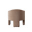 Fauteuil d'appoint Leyah en velours performance chameau