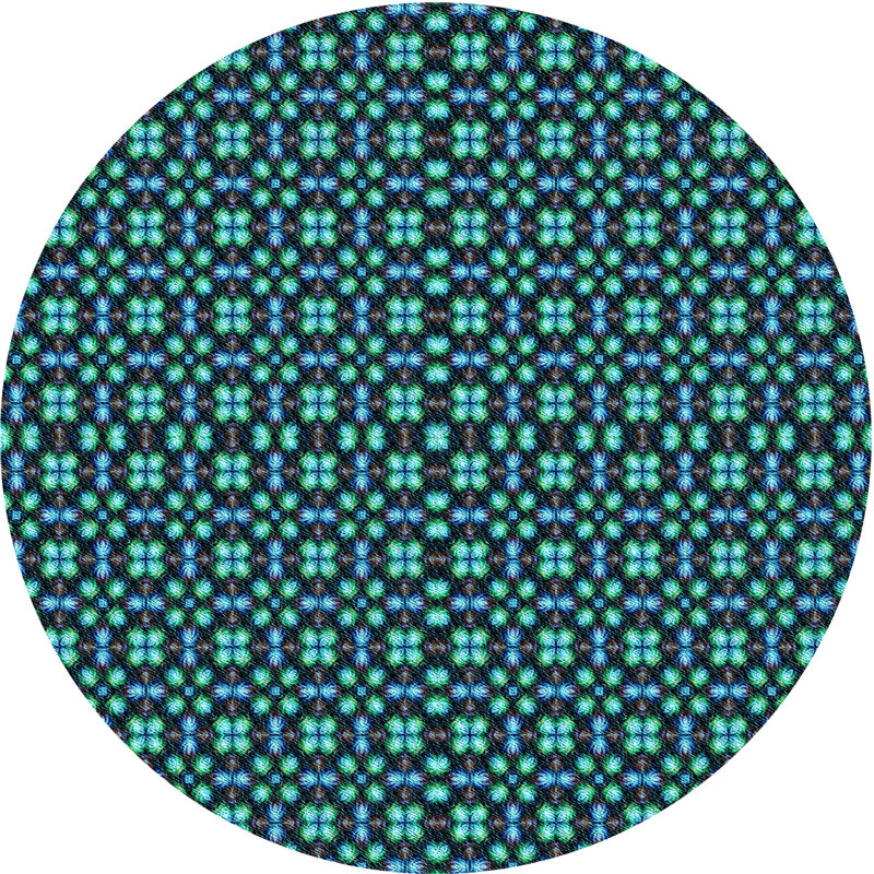 Geometric Indoor Rug, Round 3'