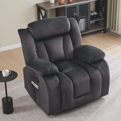 Kokal 37.23'' Wide Technology Fabric Rocking Swivel Manual Standard Recliner Chair