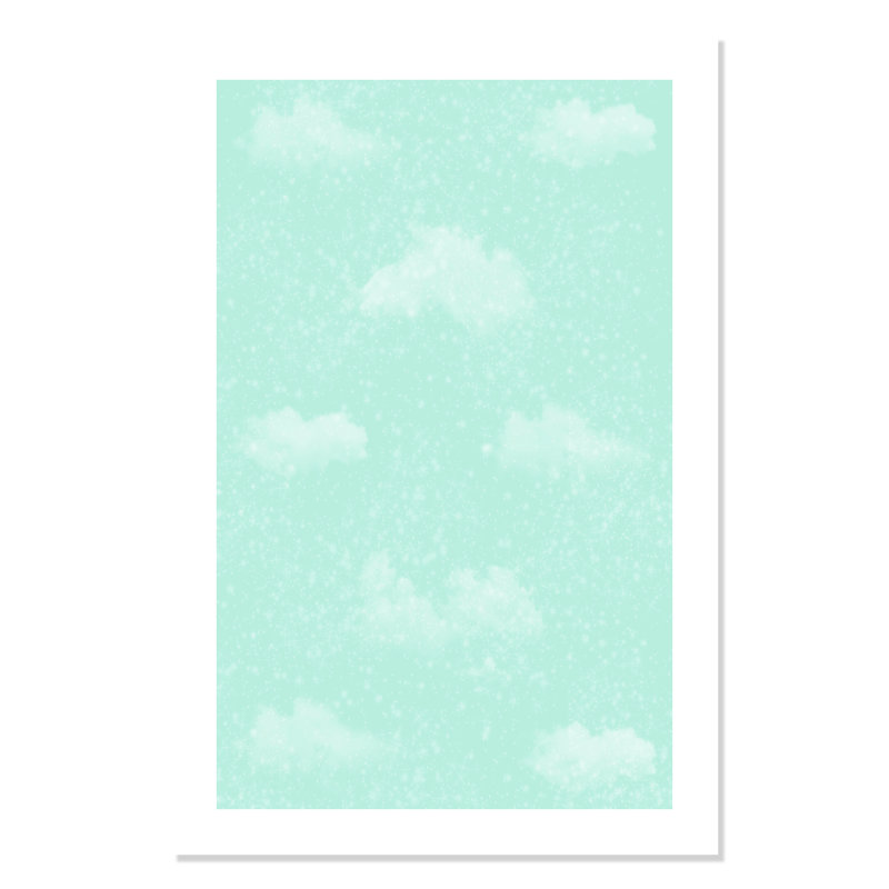 Art unique de nuages scintillants, H 36 po x l 24 po x P 1 po, Papier