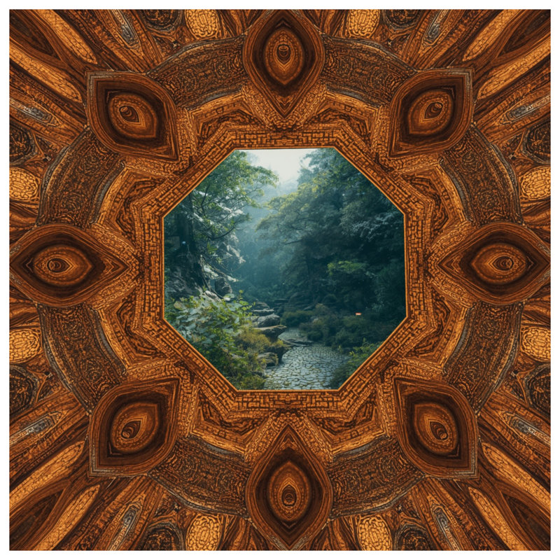 Coussins octogonaux octogonaux Forest View, 18 x 18 pouces