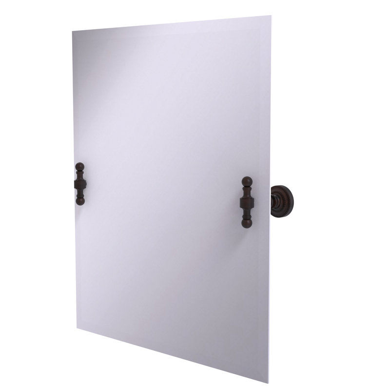 Miroir rectangulaire inclinable 21 "x 26" Marchmont, Bronze vénitien, 26" H x 21" H