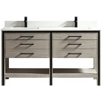 Base de meuble-lavabo double Vali 59 seulement
