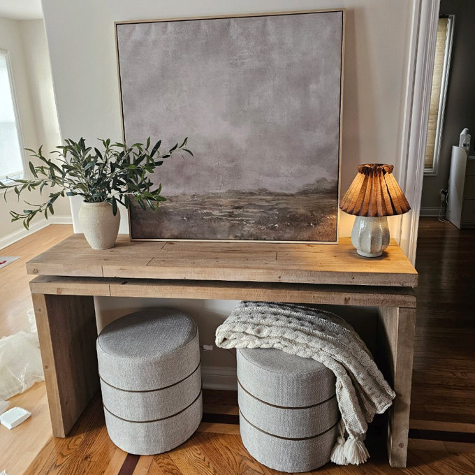 58” Wooden Entryway Table- Natural