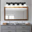 5 - Applique murale à DEL noir mat avec abat-jour en cristal pour meuble-lavabo