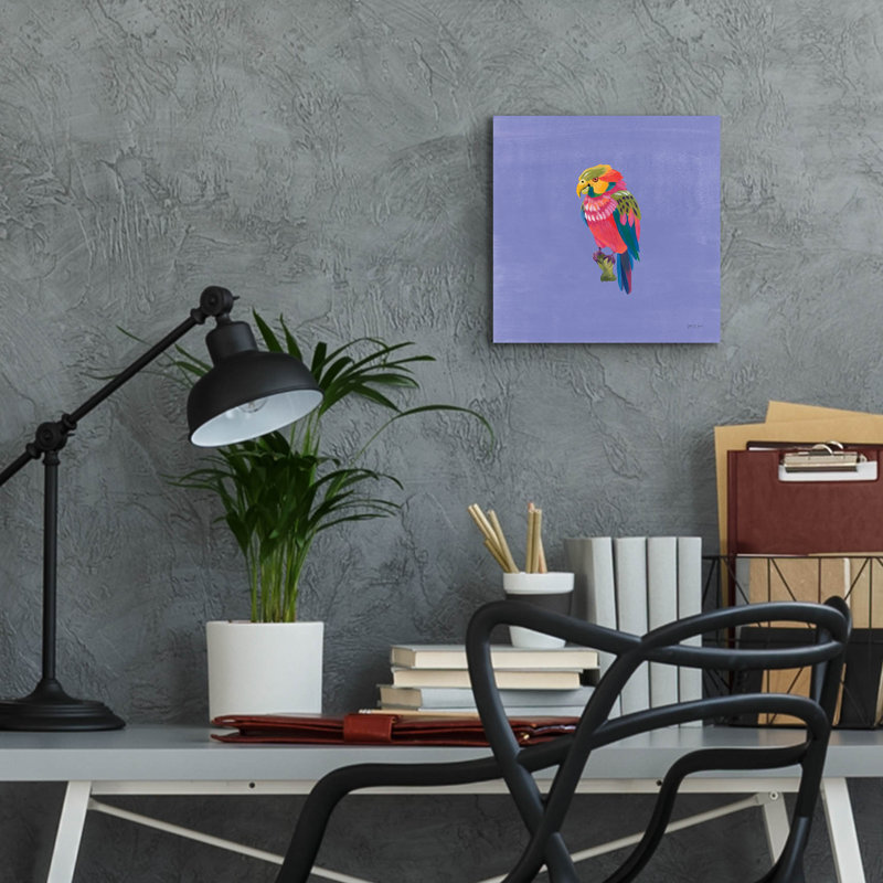 «Birds Of Paradise 2» par Yvette St. Amant, art mural en verre acrylique, H 12 po x l 12 po x P 0,13 po
