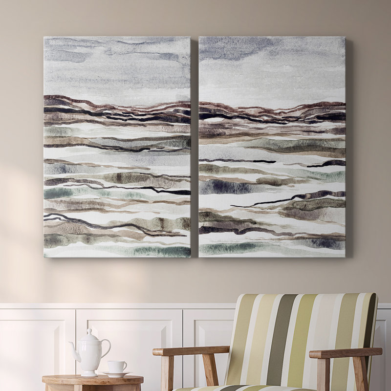 Muted Earth Layers I-Premium Gallery Wrapped Canvas -Ready to Hang, 36" H x 48" W