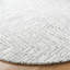 Tapis gris clair / ivoire en laine / coton touffeté à la main-406856650