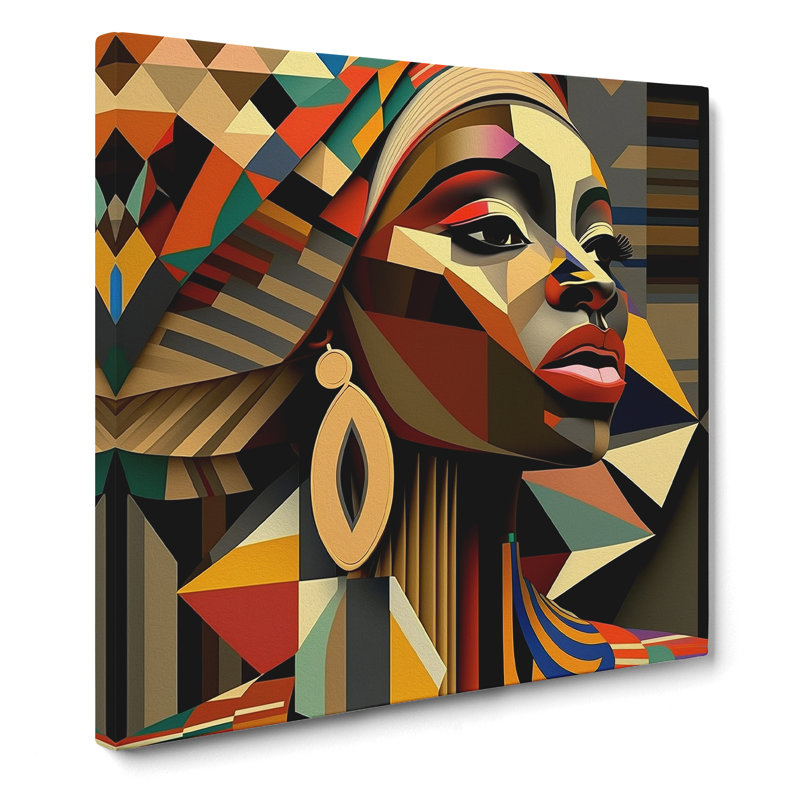 African Woman Constructivism No.1 - Wrapped Canvas, 35cm H x 35cm W x 3cm D