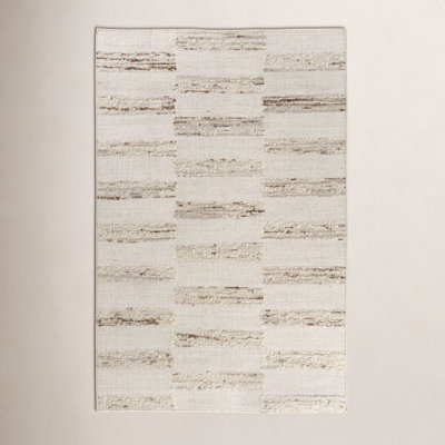 Garvin Handmade Flatweave Area Rug in Ivory/Natural