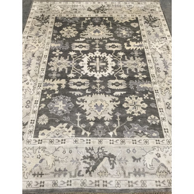Tapis décoratif en laine de conception unique en laine 9 pi 1 po x 11 pi 11 po noué à la main new age