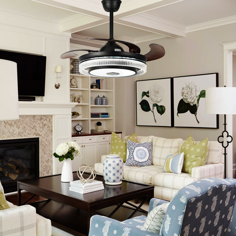 Sueanne 42'' Ceiling Fan with LED Lights and retractable fans