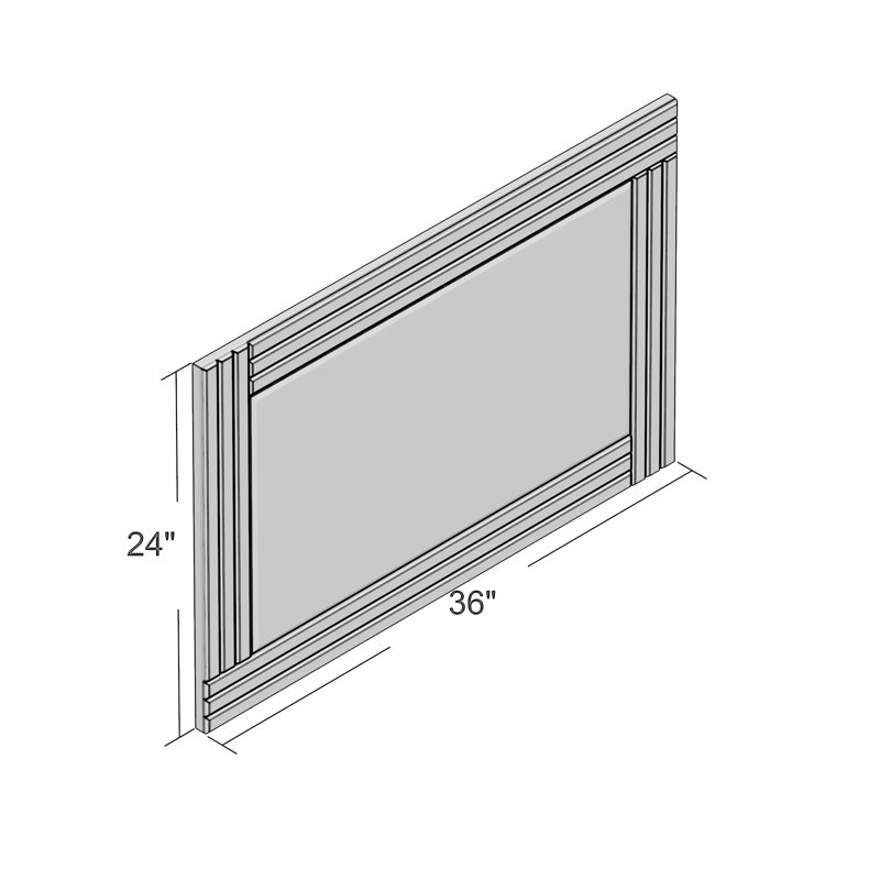 Miroir mural Mattie, 24 po x 36 po
