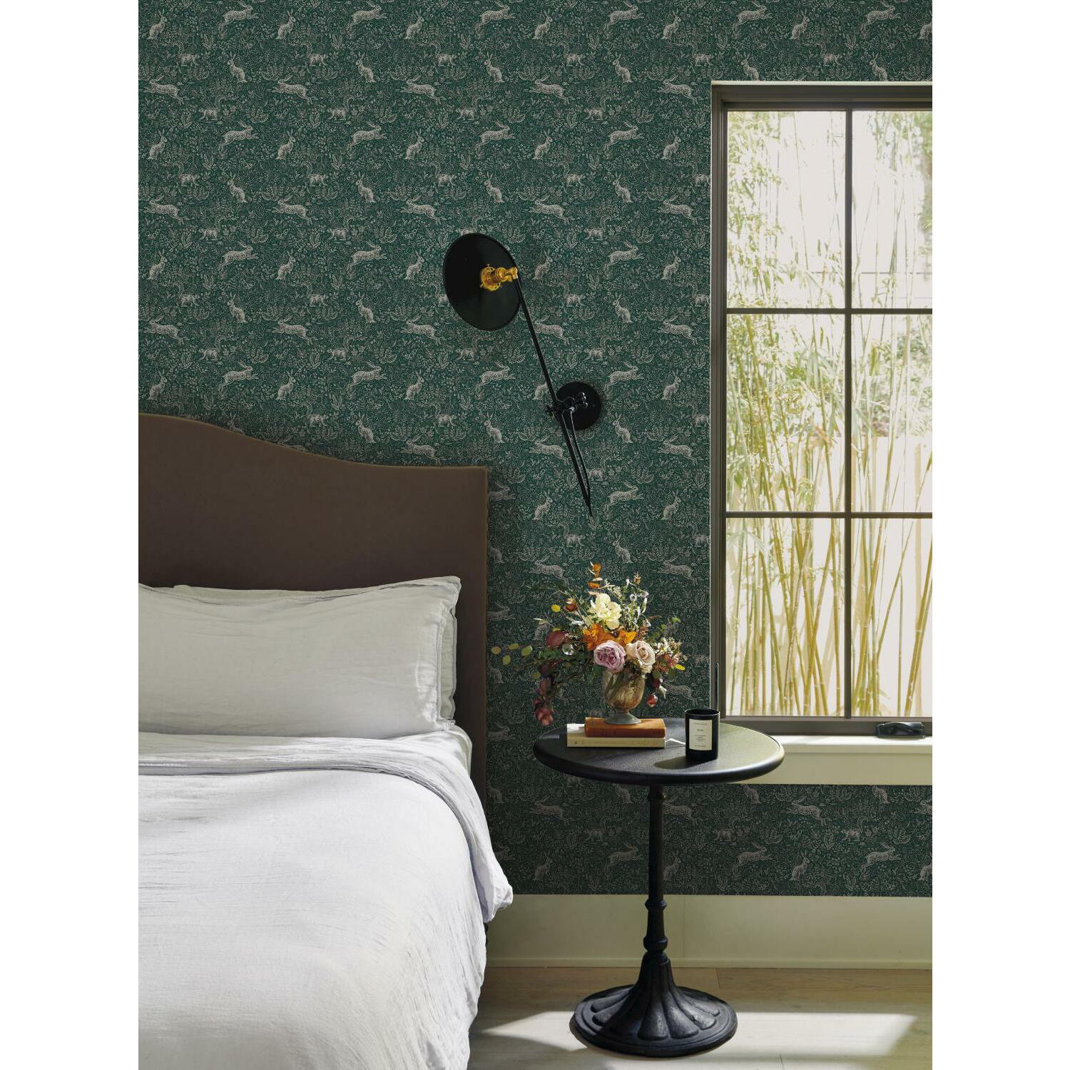 Fable Wallpaper Double Roll, Dark Green