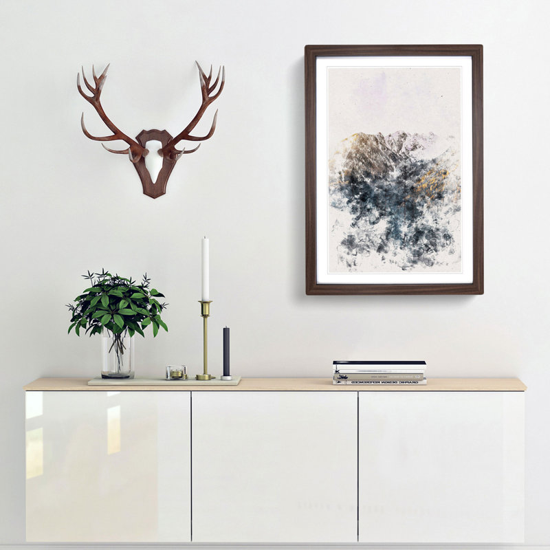 Tall Trees - Picture Frame Painting Print, 45cm H x 33cm W x 2cm D, Walnut Framed