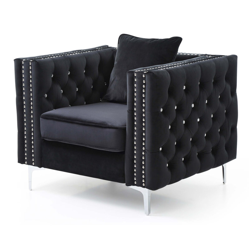 Fauteuil élégant Sleek, Noir