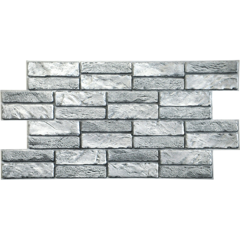 19" x 38" 3D Wall Panel (10-Pack), Grey