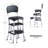 Retro Upholstered Counter Stool with Metal Frame-1869463791