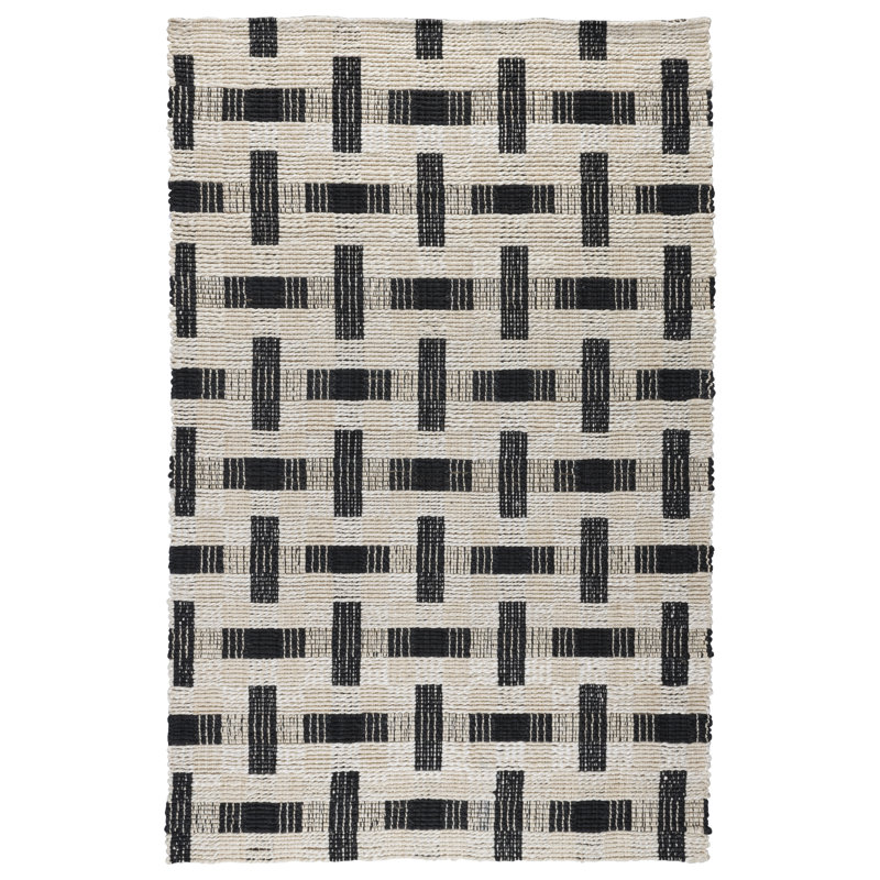 Tapis ivoire tissé à la main Daliah, Rectangle 2 pi x 3 pi