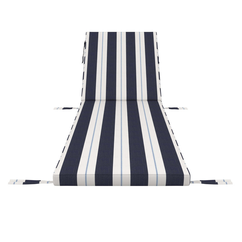 Outdoor Chaise Cushion With Sunbrella Fabric, 24" W x 73" D, Sunbrella® Relate Harbor