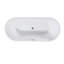 Baignoire autoportante en acrylique blanc brillant de 59 po - Baignoire de trempage autonome, drain chromé Toe-Tap, certification Cupc et conception compacte-124403630