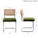 Crumley 18.8" H Upholstered Side Chair with Cane Rattan Back and Steel Frame
