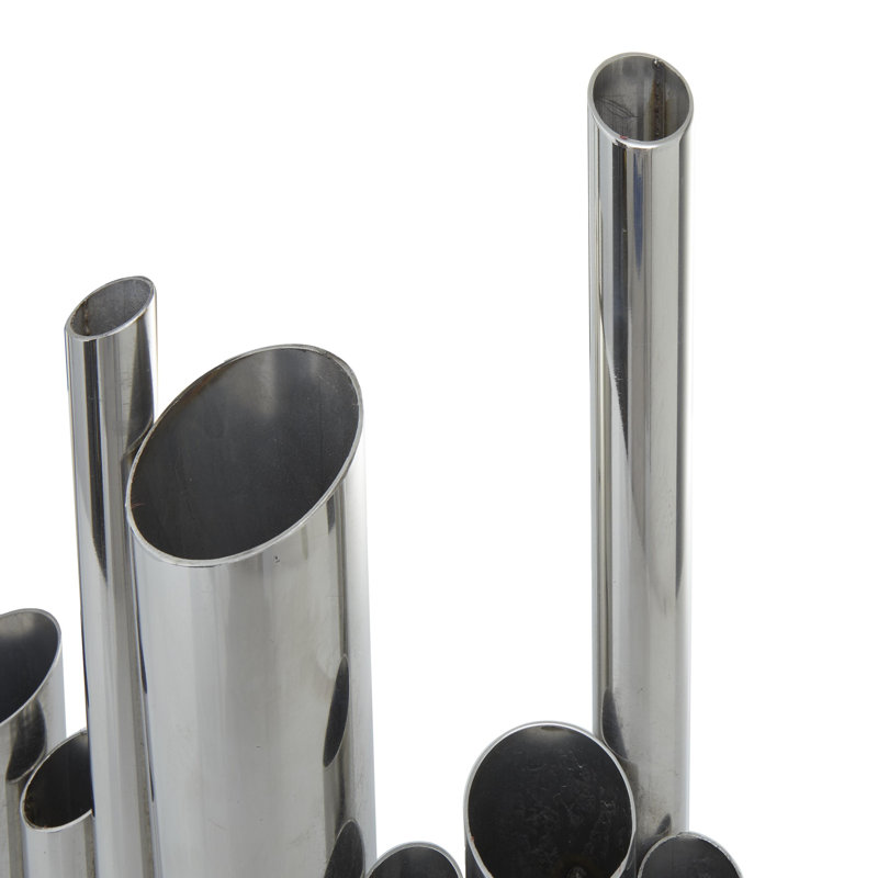 Vase argenté en acier inoxydable
